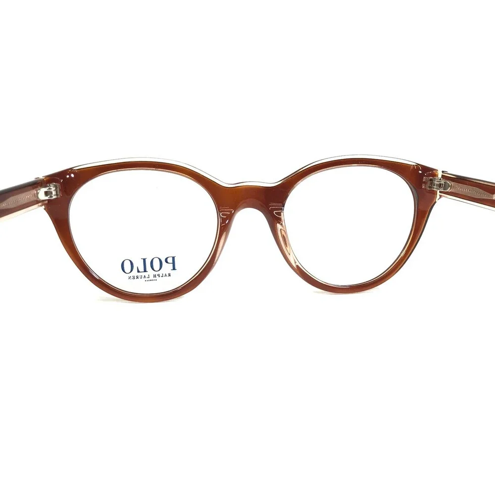 Polo Ralph Lauren Eyeglasses Frames PH 2174 5639 Brown Clear Cat Eye 49-21-145